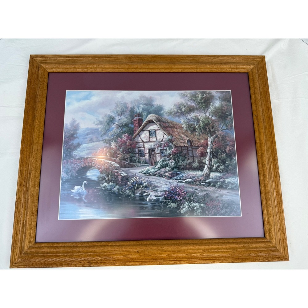 Vintage‎ English Garden Cottage Granny Essex Framed Numbered Print 2479/2480
